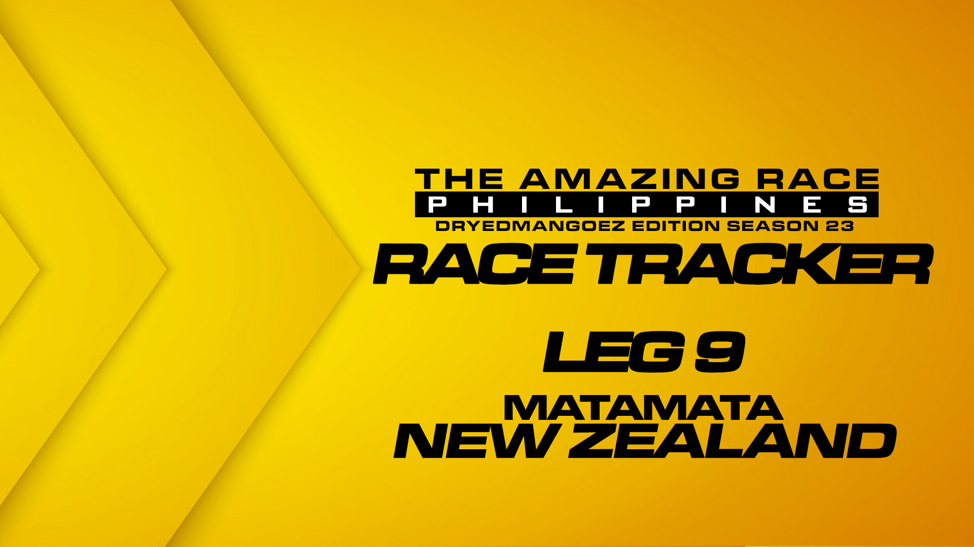 The Amazing Race Philippines: DryedMangoez Edition Season 23 Race Tracker – Leg 9