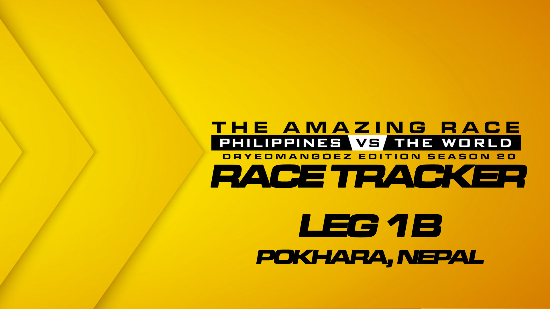 The Amazing Race Philippines vs The World (DryedMangoez Edition Season 20) Race Tracker – Leg 2