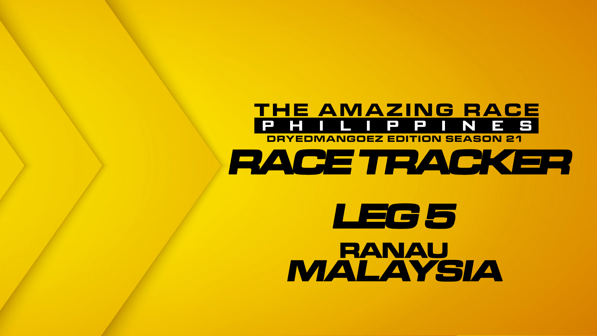 The Amazing Race Philippines: DryedMangoez Edition Season 21 Race Tracker – Leg 5