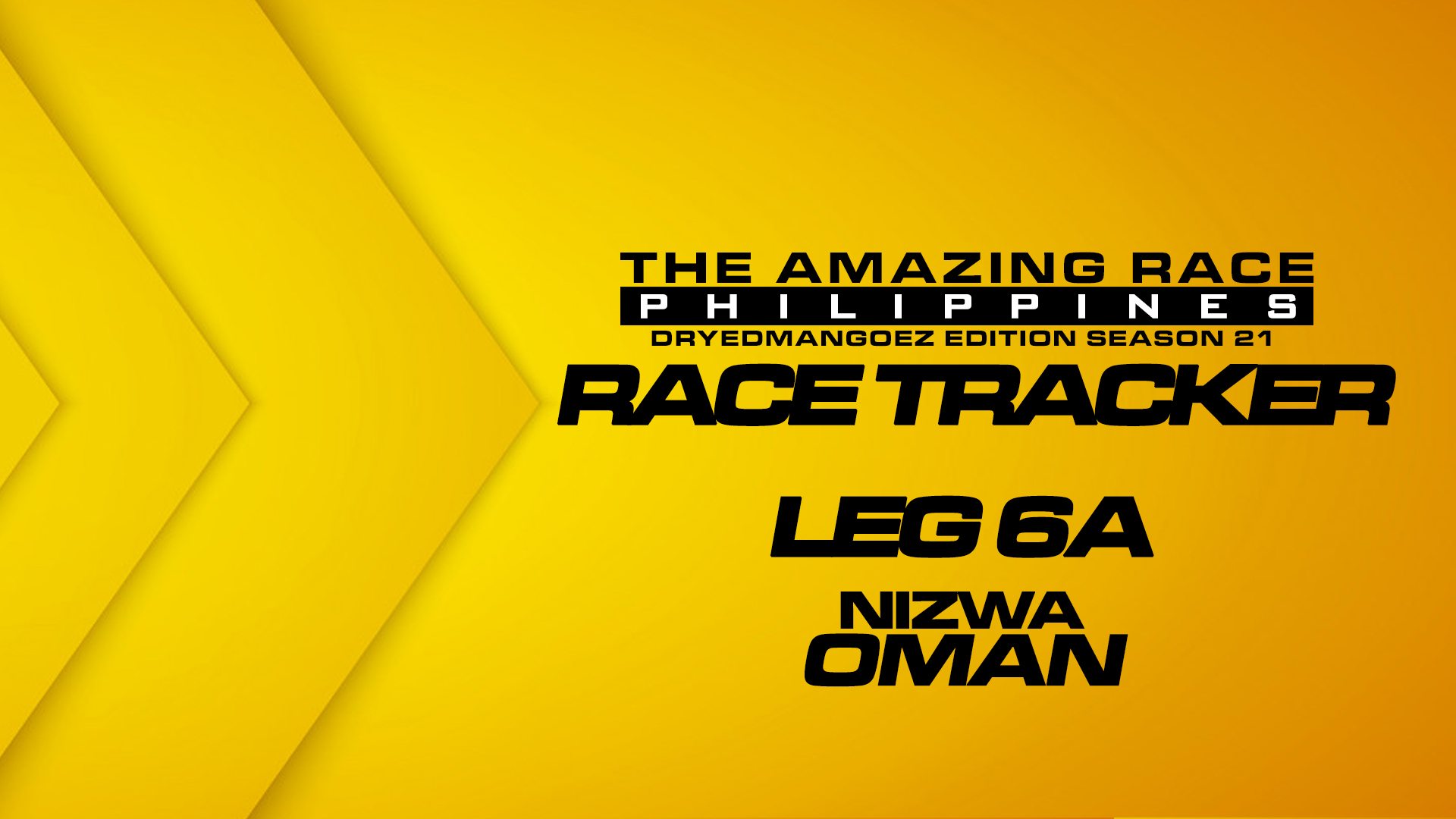 The Amazing Race Philippines: DryedMangoez Edition Season 21 Race Tracker – Leg 6A