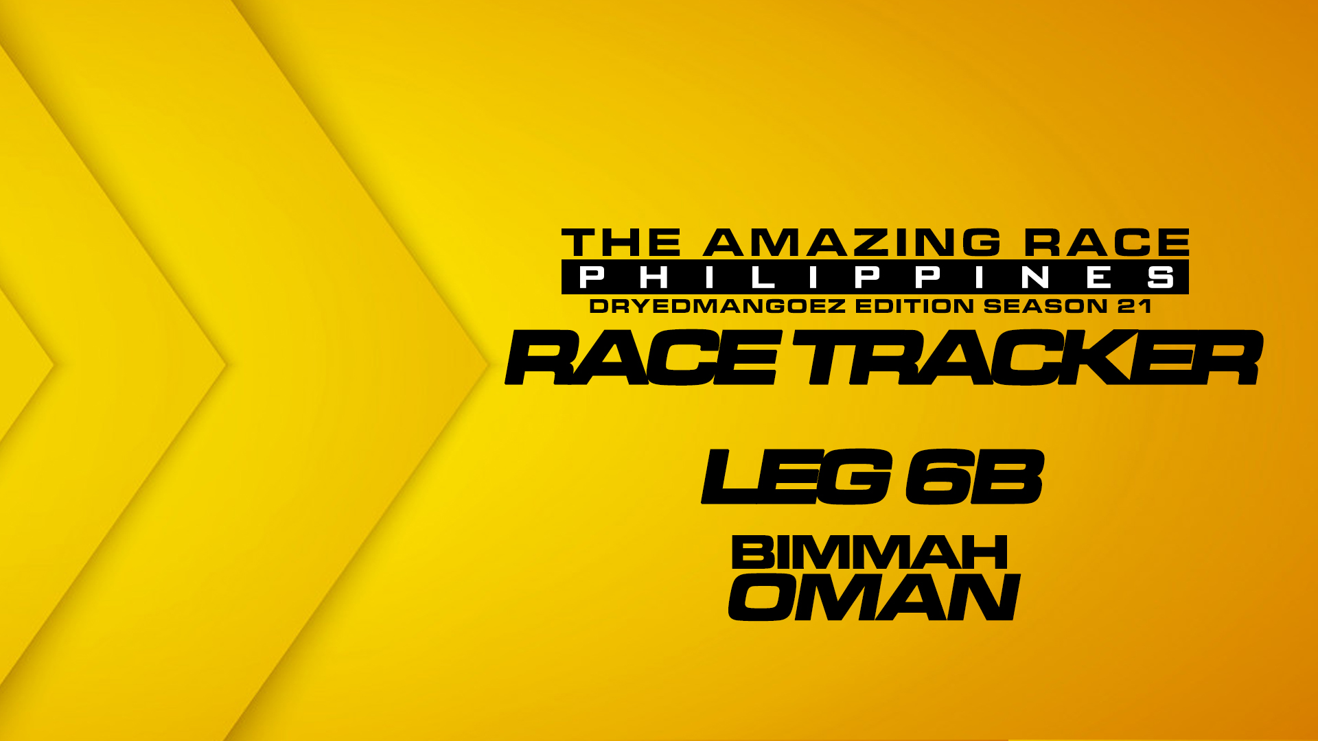 The Amazing Race Philippines: DryedMangoez Edition Season 21 Race Tracker – Leg 6B