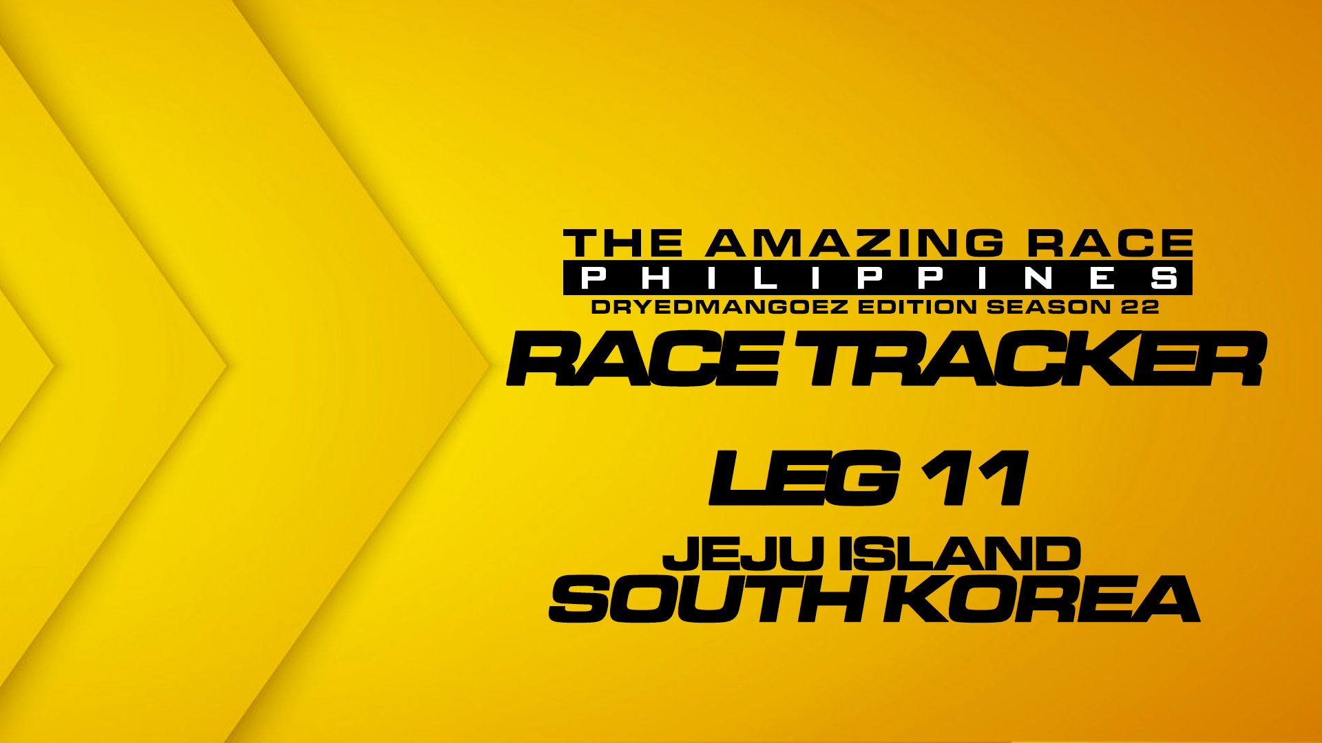 The Amazing Race Philippines: DryedMangoez Edition Season 22 Race Tracker – Leg 11