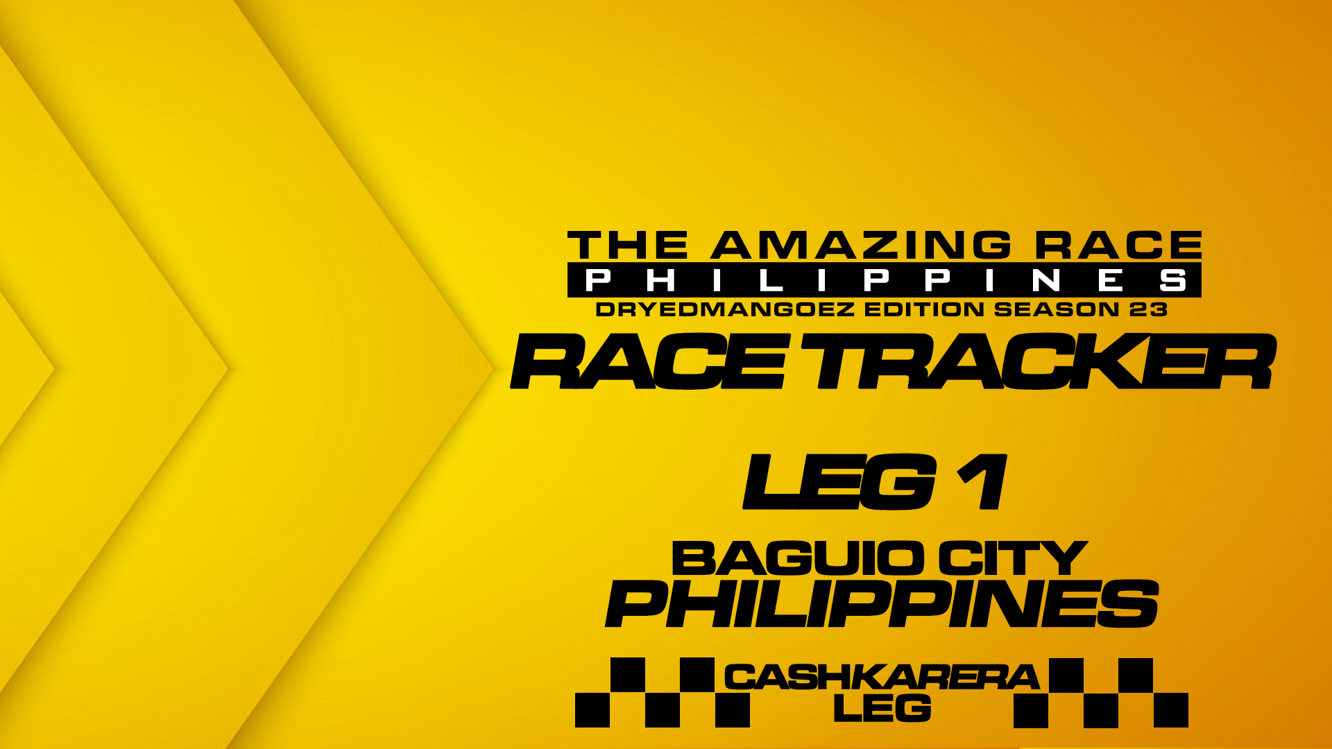 The Amazing Race Philippines: DryedMangoez Edition Season 23 Race Tracker – Leg 1