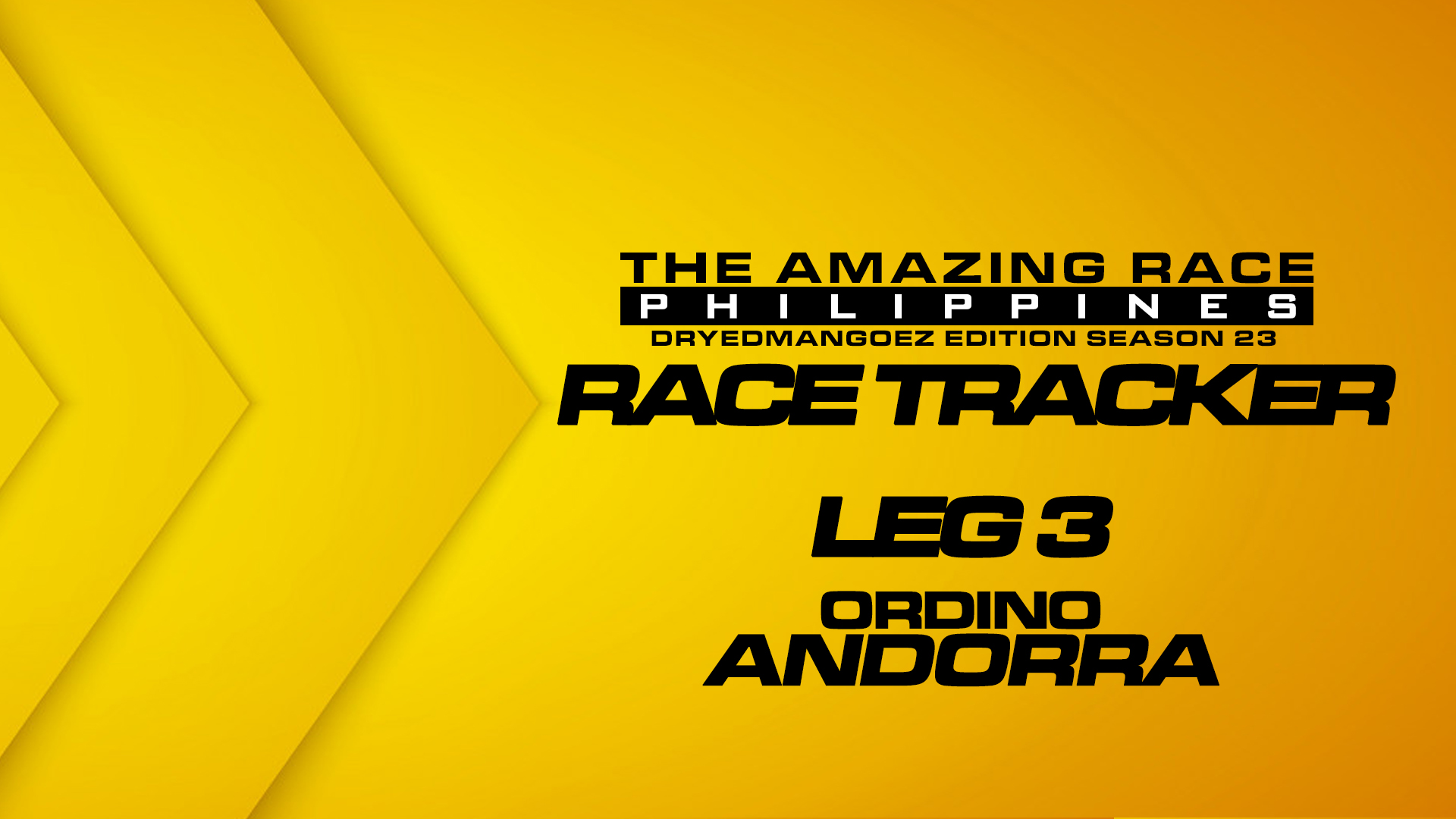 The Amazing Race Philippines: DryedMangoez Edition Season 23 Race Tracker – Leg 3