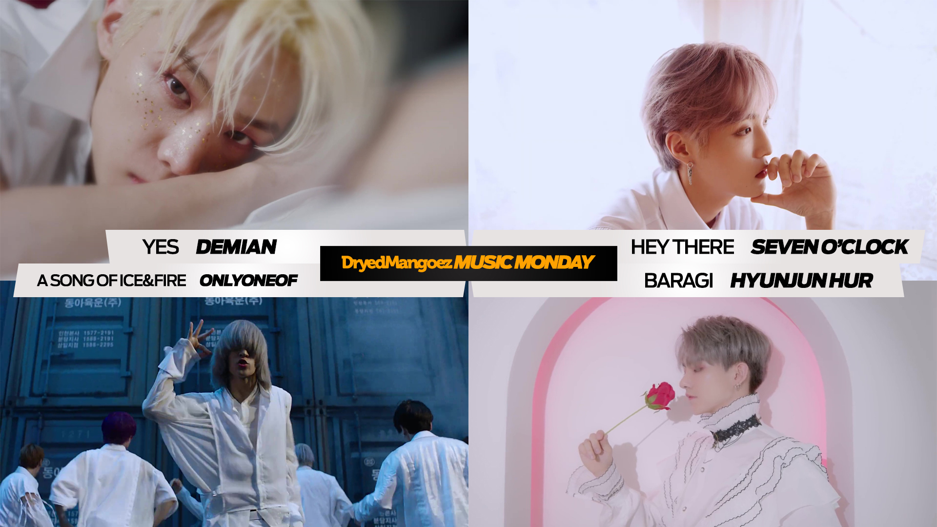 Music Monday, August 31, 2020 – Romantic Tracks from Demian, Seven O’Clock, OnlyOneOf, Hyunjun Hur